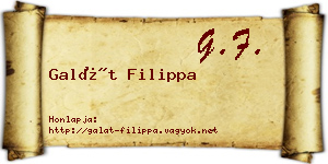 Galát Filippa névjegykártya